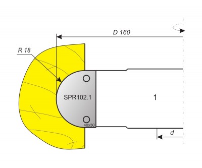Фрезы для профилирования вогнутых радиусов R18 мм
