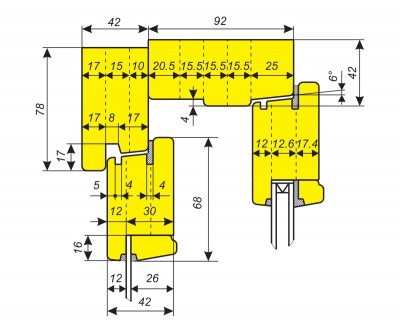 Стандартный комплект фрез для изготовления оконного блока ОРУ по ТУ 5361-070-00249567-98/01
