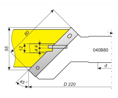 Фреза для угловых соединений деталей толщиной до 55 мм