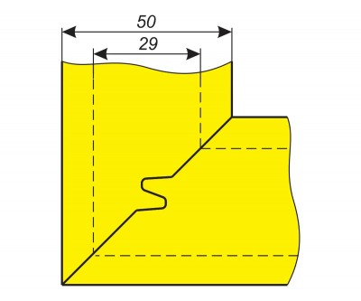 Фрезы для угловых соединений деталей толщиной от 29 до 50 мм