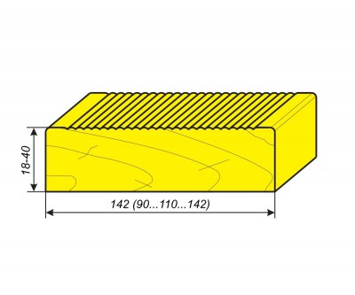 Фрезы для профилирования террасной доски шириной 90, 110, 142 толщиной от 18 до 40 мм