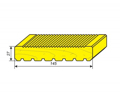 Фрезы для профилирования террасной доски шириной 145 мм толщиной от 27 до 40 мм