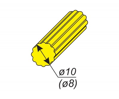 Фреза для изготовления шкантов Ø10 мм в четыре ручья