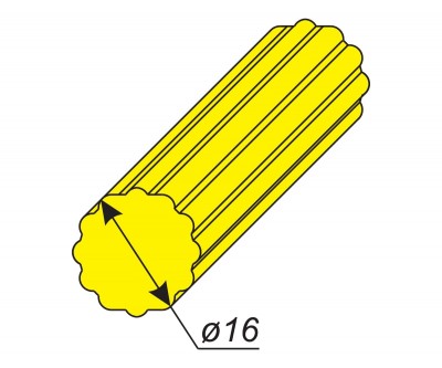 Фреза для изготовления шкантов Ø16 мм в два ручья