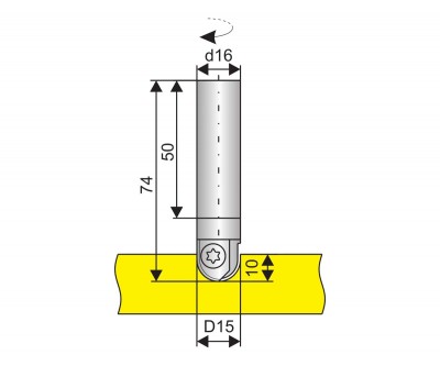 Фреза концевая для обработки полукруглого паза глубиной до 10 мм